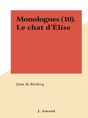 cover image of Monologues (10)